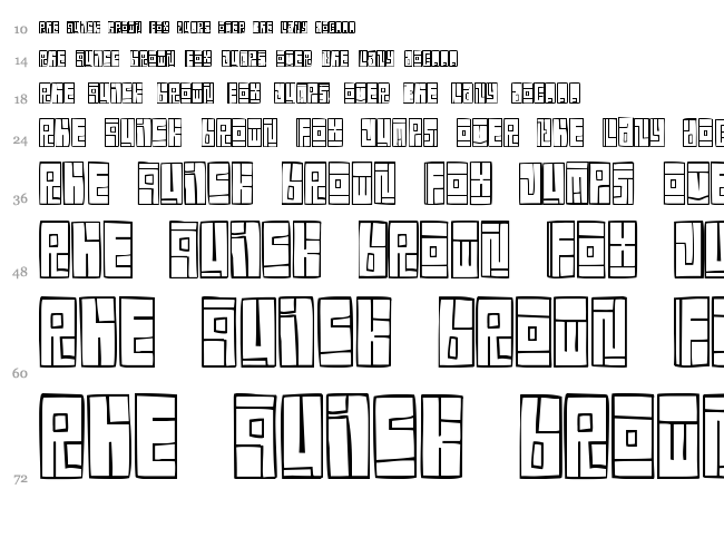 FE Box Font font waterfall